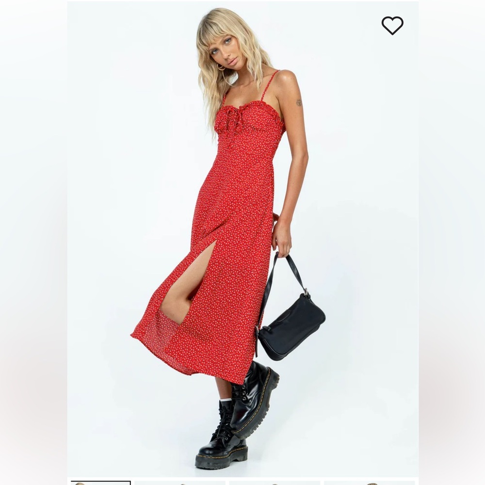 That’s Amore Wedding Guest Red Midi Dress Princess Polly